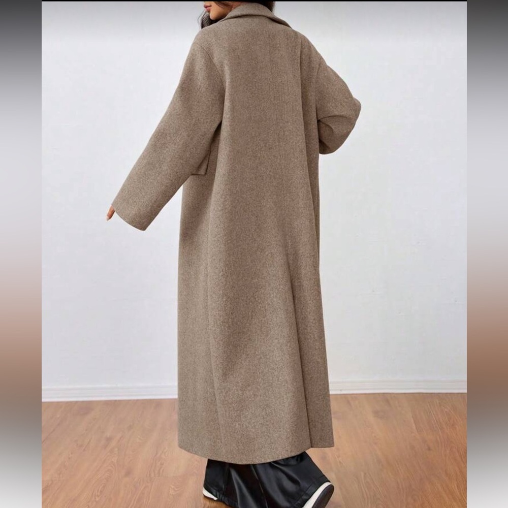 Long Preppy peacoat pea coat jacket winter black - Picture 4 of 5